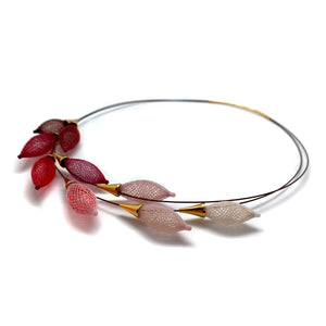 Red Pink Ombre Necklace-Necklaces-Dorine Decayeux-Pistachios