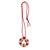 Red Pinwheel Pendant Necklace-Necklaces-Asami Watanabe-Pistachios