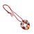 Red Pinwheel Pendant Necklace-Necklaces-Asami Watanabe-Pistachios