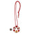 Red Pinwheel Pendant Necklace-Necklaces-Asami Watanabe-Pistachios