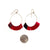 Red Tassel Sequin Earrings-Earrings-Giovanna Torrico-Pistachios