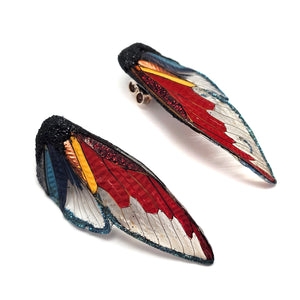 Red Wing Earrings-Earrings-Märta Mattsson-Pistachios