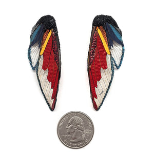 Red Wing Earrings-Earrings-Märta Mattsson-Pistachios