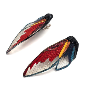 Red Wing Earrings-Earrings-Märta Mattsson-Pistachios