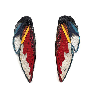 Red Wing Earrings-Earrings-Märta Mattsson-Pistachios