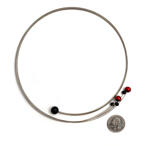 Red and Black Anodized Necklace-Necklaces-Ursula Muller-Pistachios