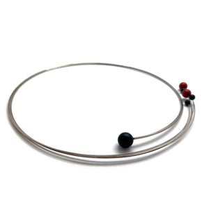 Red and Black Anodized Necklace-Necklaces-Ursula Muller-Pistachios