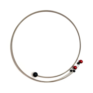 Red and Black Anodized Necklace-Necklaces-Ursula Muller-Pistachios