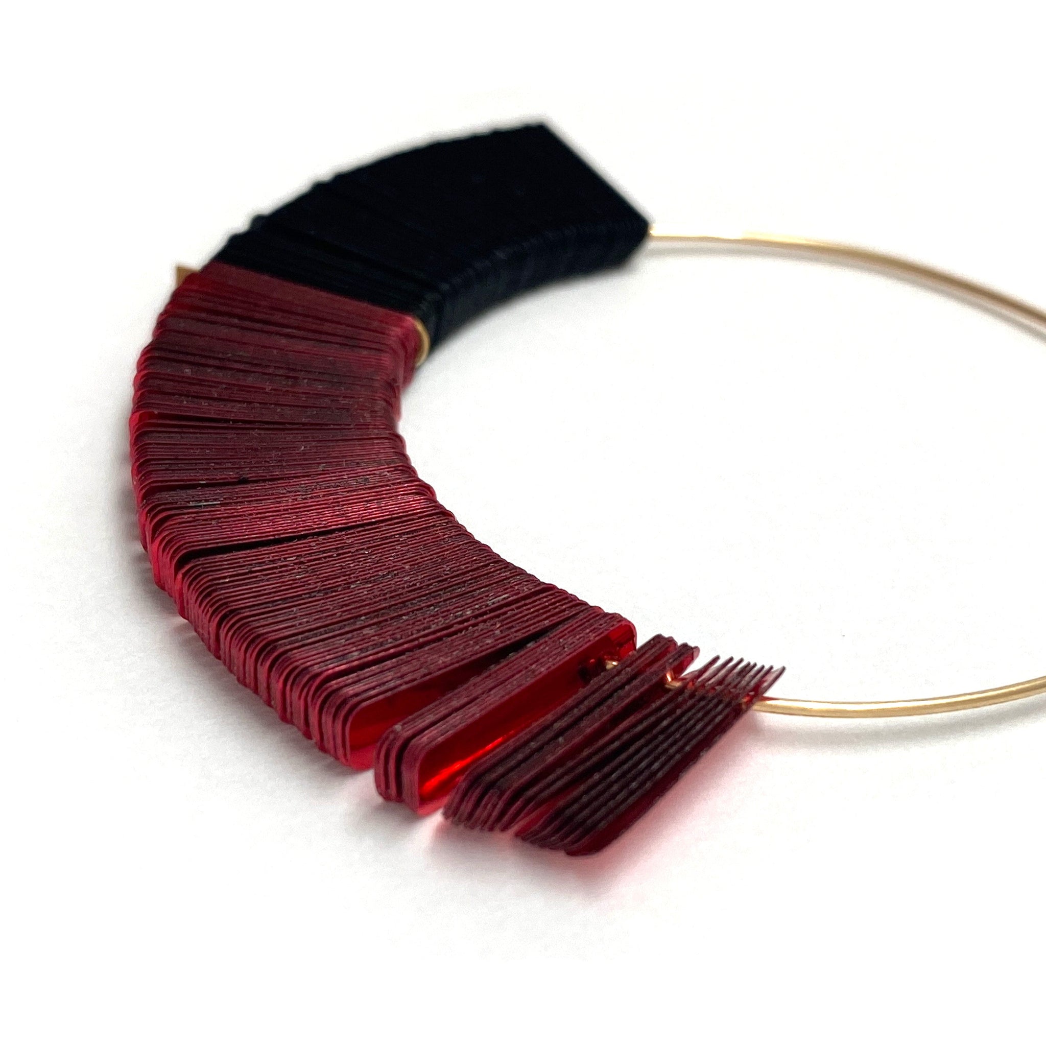 Red and Black Tassel Sequin Earrings Earrings Giovanna Torrico Pistachios