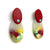 Red and Blue Layered Oval Earrings-Earrings-Asami Watanabe-Pistachios
