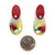 Red and Blue Layered Oval Earrings-Earrings-Asami Watanabe-Pistachios