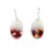 Red and Gold Oval Earrings-Earrings-Asami Watanabe-Pistachios