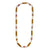 Red and Gold Rectangular Long Link Necklace-Necklaces-Asami Watanabe-Pistachios