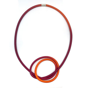 Red and Orange Knot Necklace-Necklaces-Gilly Langton-Pistachios
