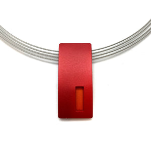 Red and Orange Window Necklace-Necklaces-Ursula Muller-Pistachios