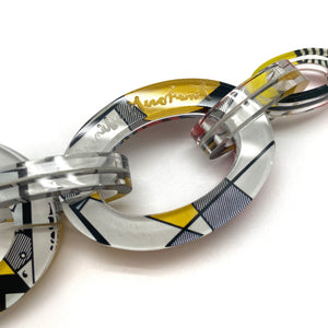 Reversible Pop Art Graduated Oval Chain-Necklaces-Jennifer Merchant-Pistachios