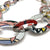 Reversible Pop Art Graduated Oval Chain Link Necklace-Necklaces-Jennifer Merchant-Pistachios
