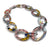 Reversible Pop Art Graduated Oval Chain Link Necklace-Necklaces-Jennifer Merchant-Pistachios
