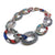 Reversible Pop Art Graduated Oval Chain Link Necklace-Necklaces-Jennifer Merchant-Pistachios