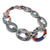 Reversible Pop Art Graduated Oval Chain Link Necklace-Necklaces-Jennifer Merchant-Pistachios