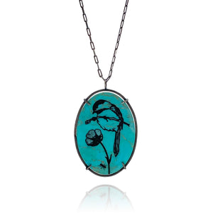 Reversible Turquoise Pendant-Necklaces-Kelly Jean Conroy-Pistachios