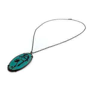 Reversible Turquoise Pendant-Necklaces-Kelly Jean Conroy-Pistachios