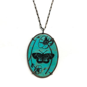 Reversible Turquoise Pendant-Necklaces-Kelly Jean Conroy-Pistachios