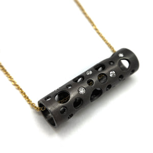 Rhodium and Diamond Necklace-Necklaces-Dana Bronfman-Pistachios