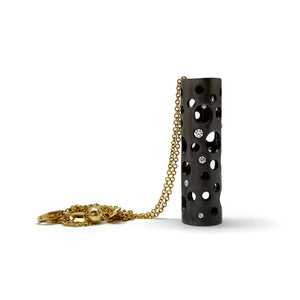 Rhodium and Diamond Necklace-Necklaces-Dana Bronfman-Pistachios