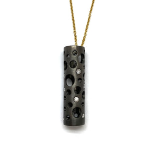 Rhodium and Diamond Necklace-Necklaces-Dana Bronfman-Pistachios