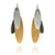 Riticulated Silver and Gold Vermeil Triplet Earrings-Earrings-Anna Krol-Pistachios