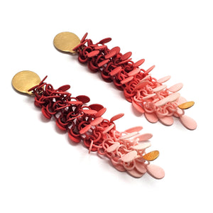 Rose Floating Leaves Earrings-Earrings-Eve Balashova-Pistachios