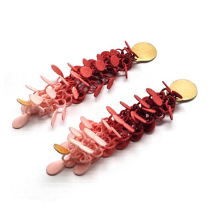 Rose Floating Leaves Earrings-Earrings-Eve Balashova-Pistachios