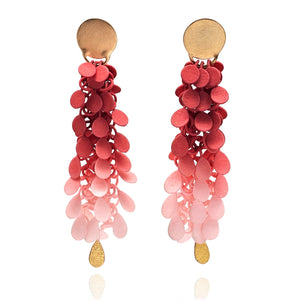 Rose Floating Leaves Earrings-Earrings-Eve Balashova-Pistachios