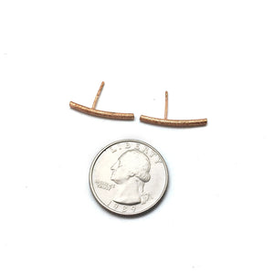 Rose Gold Bar Earring-Earrings-Bernd Schmid-Pistachios