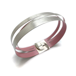 Rose Thin Stripe Bracelet-Bracelets-Claudia Hoppe-Pistachios