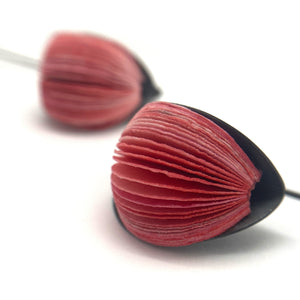 Rosy Pink Flower Drop Earrings-Earrings-Naoko Yoshizawa-Pistachios