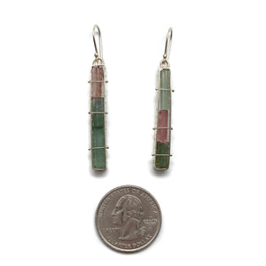 Rough Tourmaline Earrings-Earrings-Hilary Finck-Pistachios