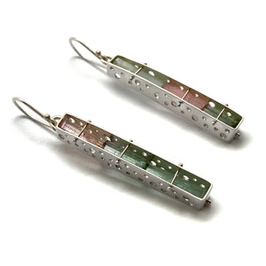 Rough Tourmaline Earrings-Earrings-Hilary Finck-Pistachios