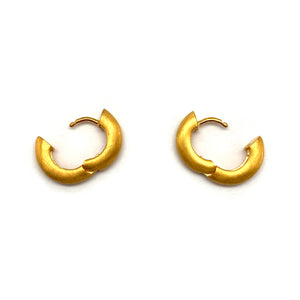 Rounded Gold Vermeil Huggies-Earrings-Erich Durrer-Pistachios