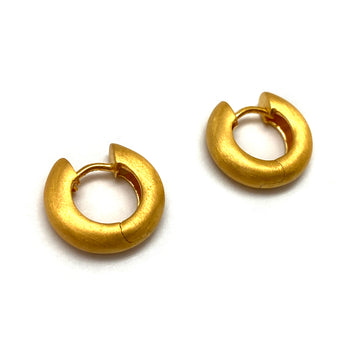 Rounded Gold Vermeil Huggies
