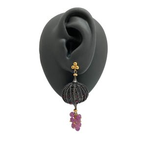 Ruby Crochet Earrings-Earrings-Sowon Joo-Pistachios