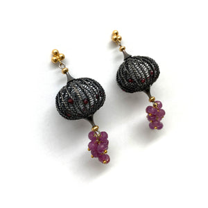 Ruby Crochet Earrings-Earrings-Sowon Joo-Pistachios