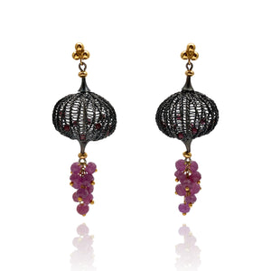 Ruby Crochet Earrings-Earrings-Sowon Joo-Pistachios