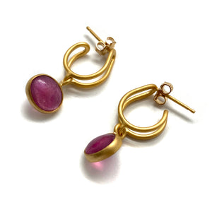 Ruby Link Hoops-Earrings-Emily Rogstad-Pistachios