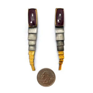 Ruby Mixed Metal Earrings-Earrings-Austin Titus-Pistachios