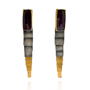 Ruby Mixed Metal Earrings-Earrings-Austin Titus-Pistachios