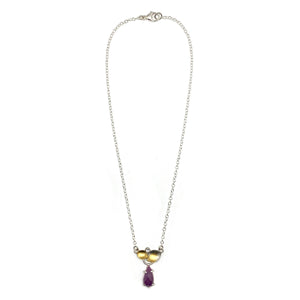 Ruby Pendant Necklace-Necklaces-Judith Neugebauer-Pistachios
