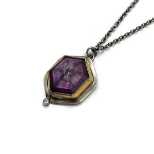 Ruby and 24k Gold Necklace-Necklaces-Austin Titus-Pistachios
