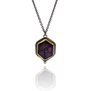 Ruby and 24k Gold Necklace-Necklaces-Austin Titus-Pistachios